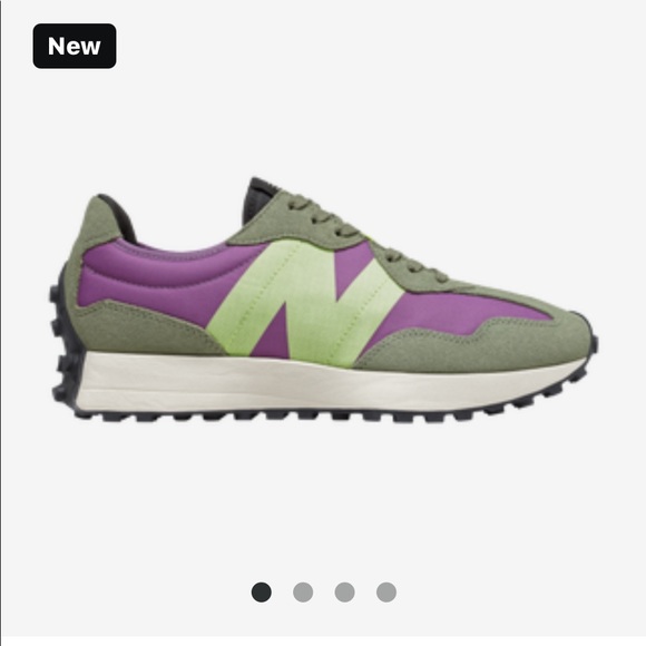 New Balance 327 Sour Grape Bleached Lime Glow - Picture 1 of 4